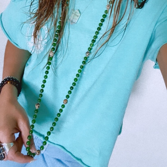 Handmade MoonlightOak Jade and Dalmatian Necklace - Picture 14 of 14